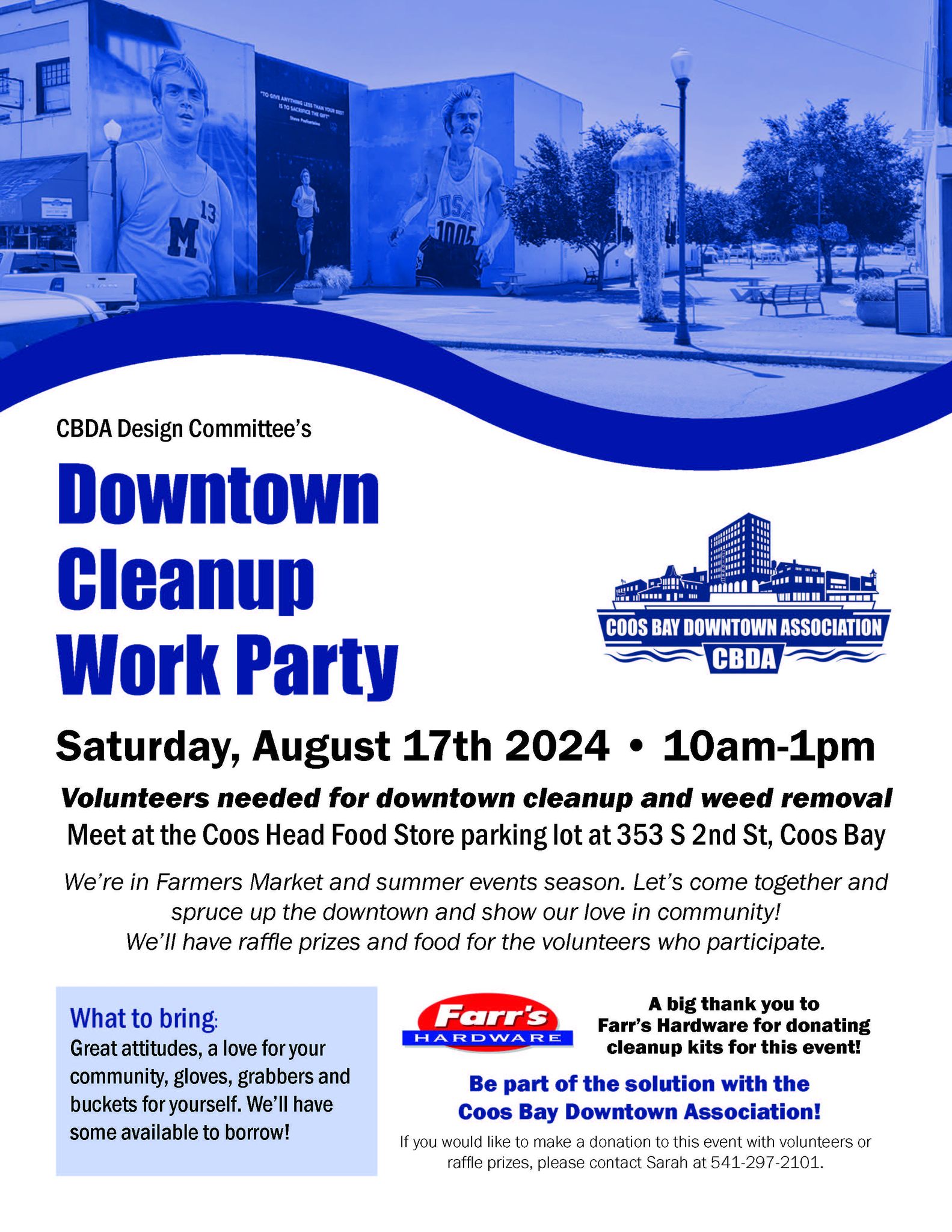 downtown clean up work party